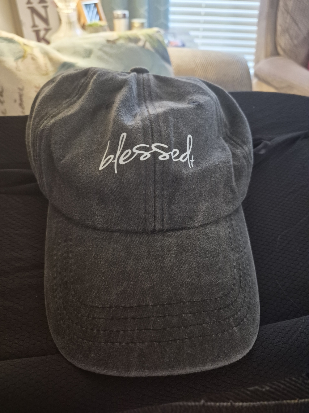 Blessed Script Baseball Hat - Black - Picture 2 of 2